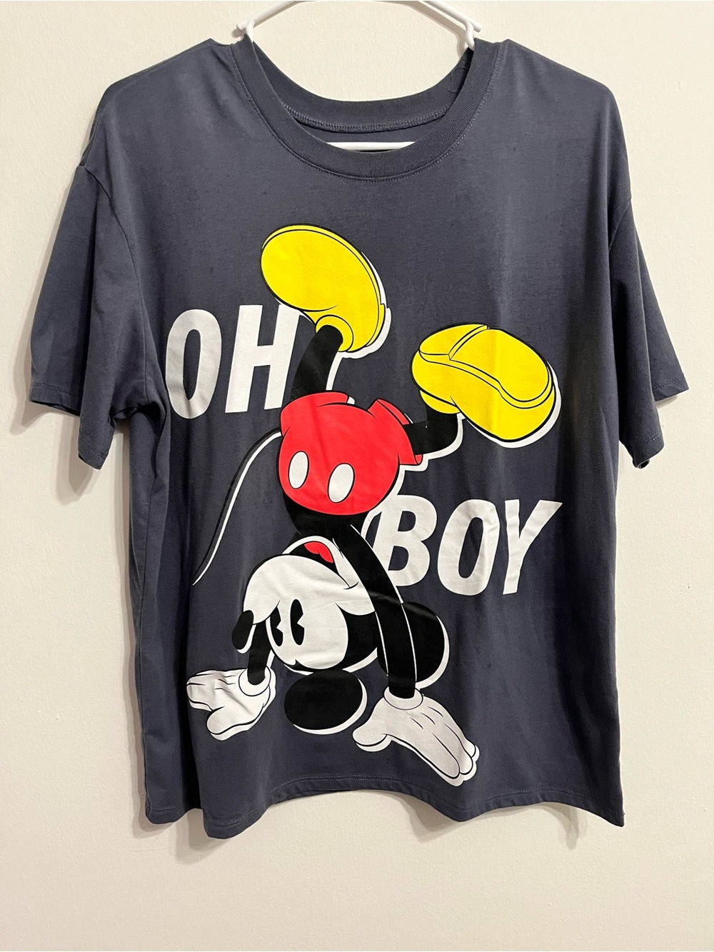 Disney Mickey Mouse Gray Tee with Yellow Graphic